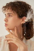 Feather Tassel Earrings | Dress In Beauty