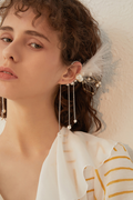 Feather Tassel Earrings | Dress In Beauty