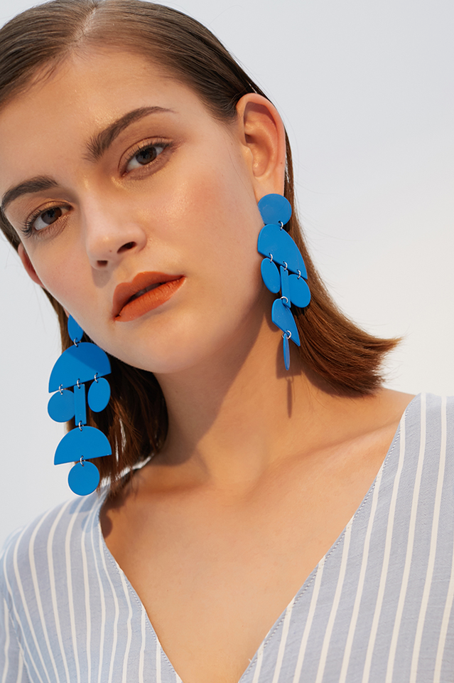 Acrylic Geometric Long Earrings | Dress In Beauty