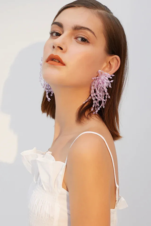 Beaded chandelier earrings - View 7 | WEUXS