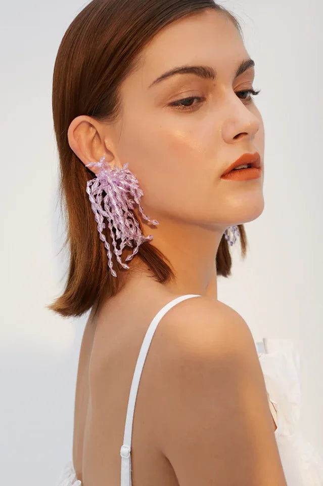 Beaded chandelier earrings - View 9 | WEUXS