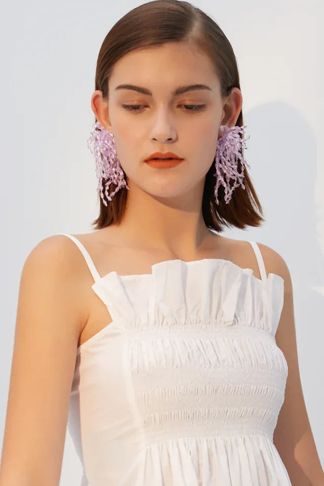 Beaded chandelier earrings - View 8 | WEUXS
