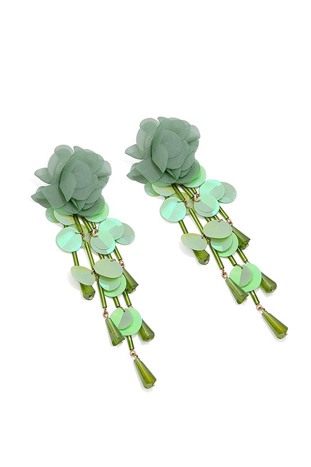 Flower Sequin Earrings | Dress In Beauty