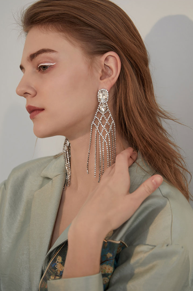 Diamante Statement Earrings | Dress In Beauty