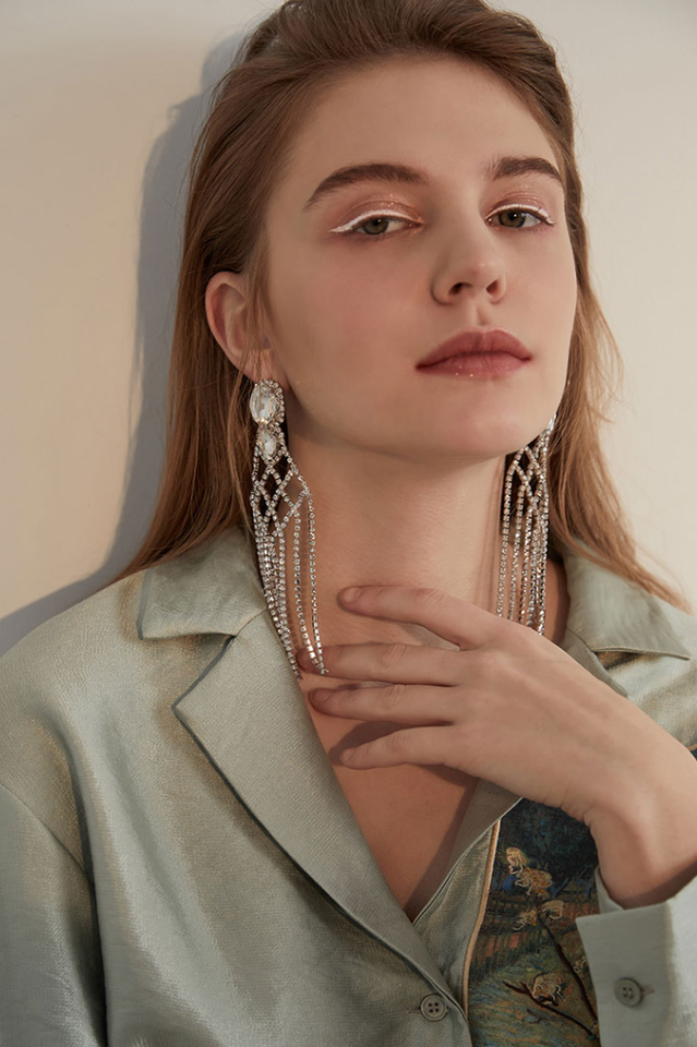 Diamante Statement Earrings | Dress In Beauty