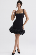 Black Ruffle Hem Dress | Dress In Beauty