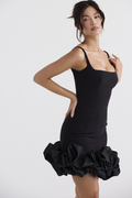 Black Ruffle Hem Dress | Dress In Beauty