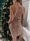Chain Detail Sequin Bodycon Dress | Dress In Beauty