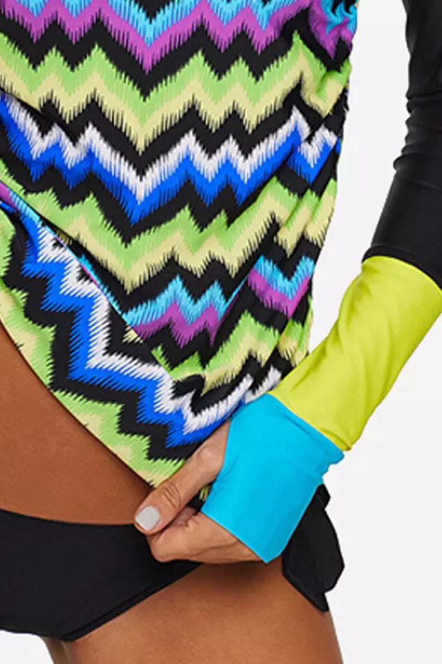 Vansa Printed Long Sleeve Swimsuit Set | Dress In Beauty