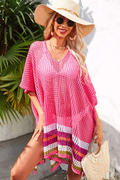 Rainbow Stripe Openwork Slit Cover Up | Dress In Beauty