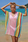 Rainbow Colorblock Crochet Cover Up | Dress In Beauty