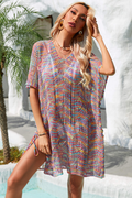 Multicolored Openwork Tassel Slit Cover-Up | Dress In Beauty