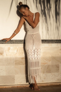 Tassel Hem Crochet Knit Cover Up Dress | Dress In Beauty