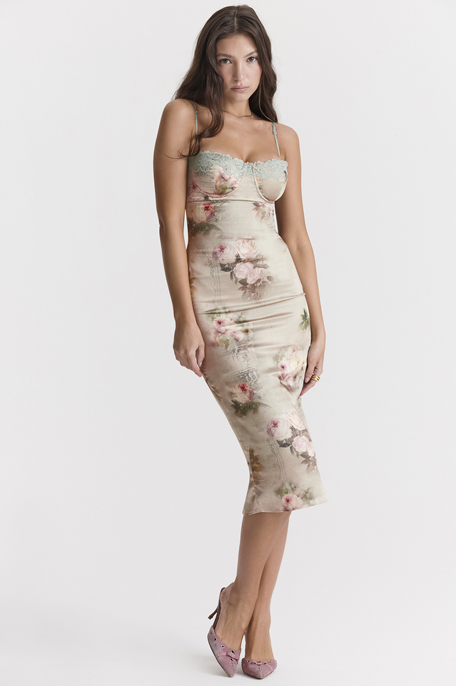 Venus Vintage Floral Midi Dress | Dress In Beauty