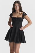 Kaia Black A-Line Mini Dress | Dress In Beauty