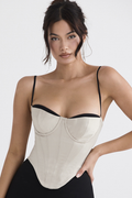 Uvula Off-White Satin Corset | Dress In Beauty