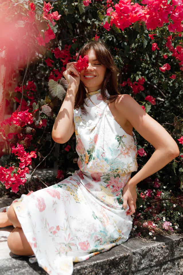 Anabelle Halter Neck Midi Dress | Dress In Beauty