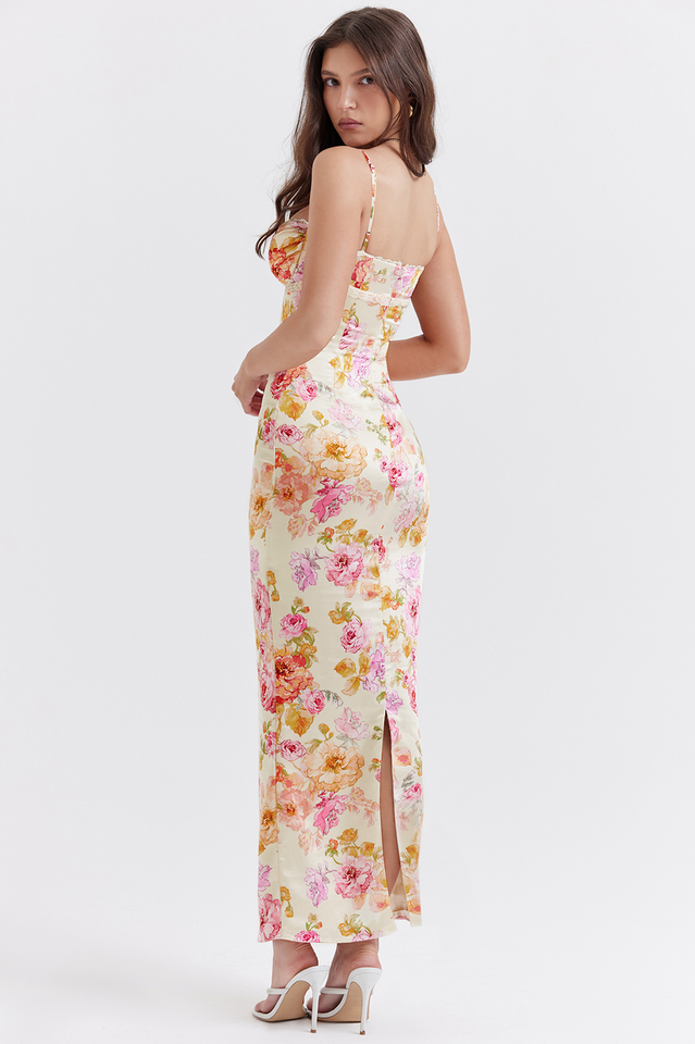 Josefina Ivory Floral Maxi Dress | Dress In Beauty