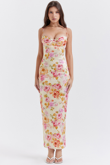 Josefina Ivory Floral Maxi Dress | Dress In Beauty