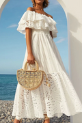 Tulum Off Shoulder Eyelet Dress | Dress In Beauty