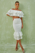 Embroidery Ruffle Blouse + Skirt Set | Dress In Beauty