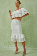 Embroidery Ruffle Blouse + Skirt Set | Dress In Beauty