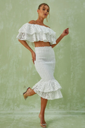 Embroidery Ruffle Blouse + Skirt Set | Dress In Beauty