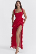 Ariel Cherry Pleated Maxi Dress | Dress In Beauty