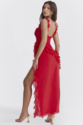 Ariel Cherry Pleated Maxi Dress | Dress In Beauty
