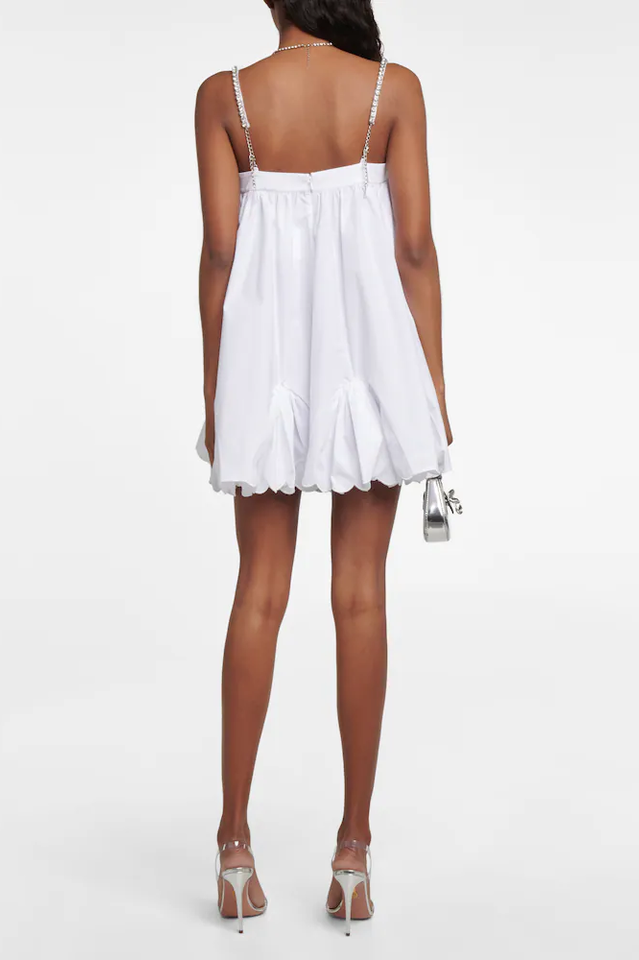 Crystal Trimmed Scallop Mini Dress | Dress In Beauty