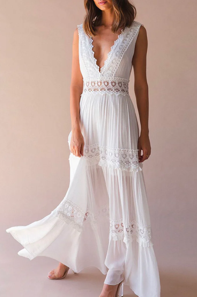 Jessica White Maxi Dress | Dress In Beauty