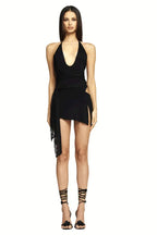Halter Neck Mini Dress with Cutouts - View 6 | WEUXS