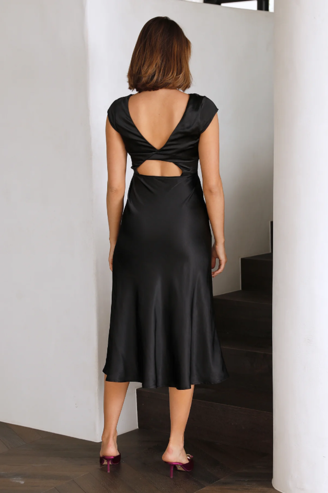 Get In Formation Satin Midi Dress | Dress In Beauty