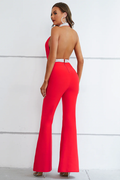 Cain High Neck Deep V Jumpsuit | Dress In Beauty