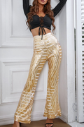 Sequin High Rise Flare Pants | Dress In Beauty