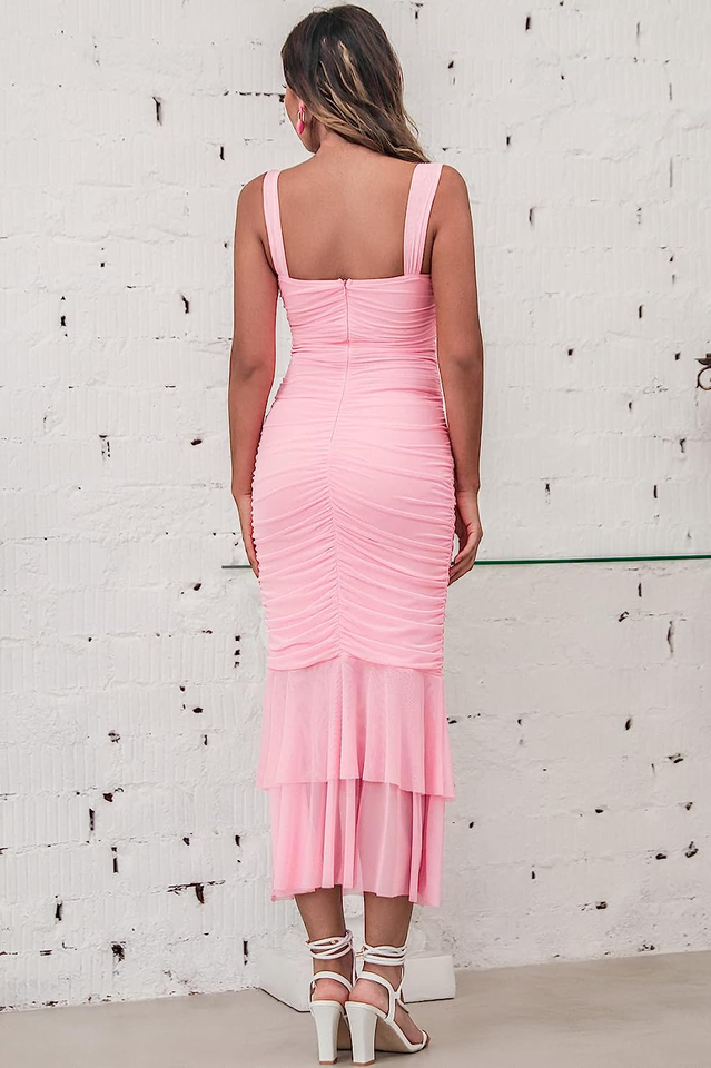 Nadia Ruched Fishtail Maxi Dress | Dress In Beauty