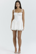 Pietra White Corset Mini Dress | Dress In Beauty