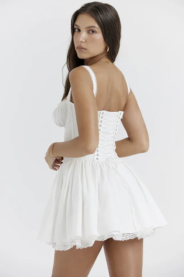 WEUXS Pietra White Corset Mini Dress - Elegant High-Quality Fashion Secondary image