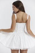 Pietra White Corset Mini Dress | Dress In Beauty