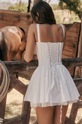 Pietra White Corset Mini Dress | Dress In Beauty