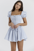 Maribel Broderie Corset Mini Dress | Dress In Beauty