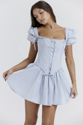Maribel Broderie Corset Mini Dress | Dress In Beauty
