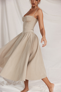 Samaria Taupe Corset Sun Dress | Dress In Beauty