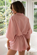 Loose Sleeve Tie Waist Romper | Dress In Beauty