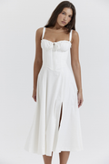 Carmen White Bustier Sundress | Dress In Beauty