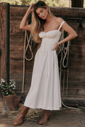 Carmen White Bustier Sundress | Dress In Beauty