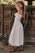 Carmen White Bustier Sundress | Dress In Beauty
