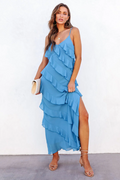 Ocean Waves Tiered Ruffle Maxi Dress | Dress In Beauty