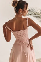 A-line midi dress with sweetheart neckline - View 10 | WEUXS
