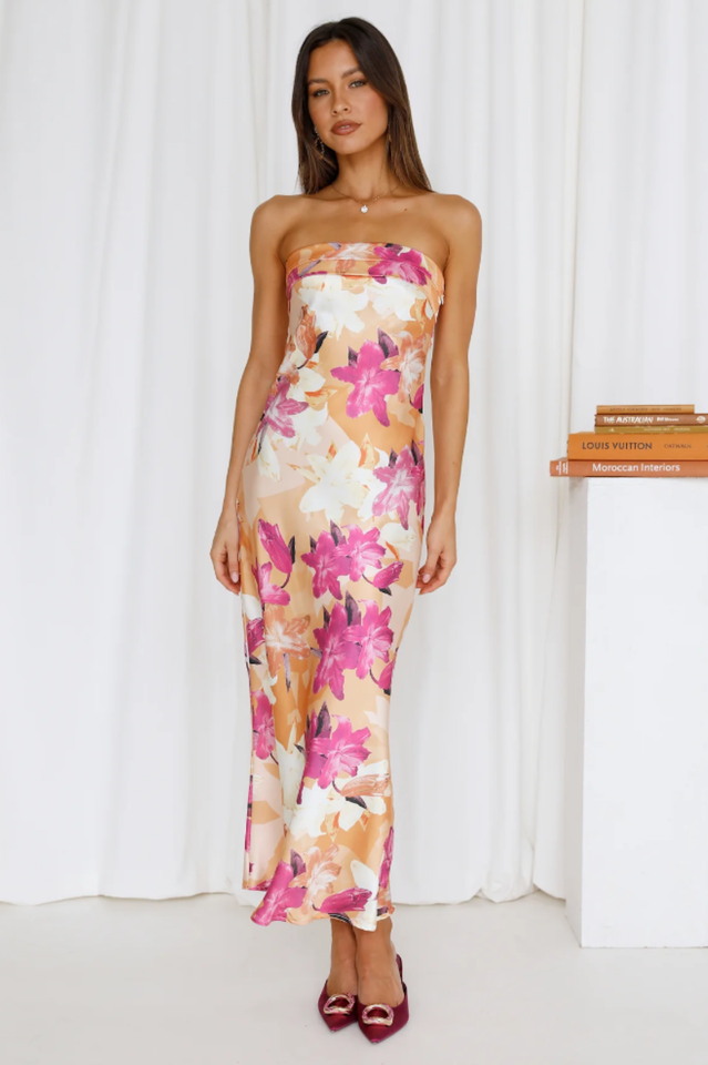 Kyra Satin Midi Dress | Dress In Beauty